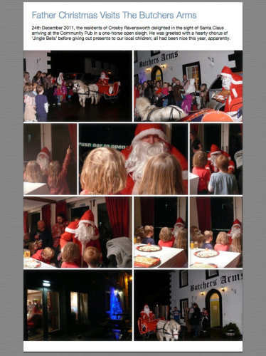 A photomontage of Santa's Visit in 2011